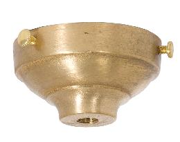 B&P Lamp 2 1/4" Fitter Polished No Lacq. Handel Style Shade Holder Key Slot 