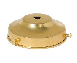 3-1/4" Fitter, Unfinished Brass Lamp Shade Holder, 1-1/8" tall, has 7/16" Center Hole that Slips 1/8IP