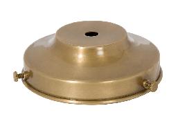 4" Fitter, Brass Lamp Shade Holder, 1-1/4" tall, has 7/16" Center Hole that Slips 1/8IP. Antique Brass Finish