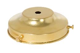4" Fitter, Unfinished Brass Lamp Shade Holder, 1-1/4" tall, has 7/16" Center Hole that Slips 1/8IP