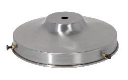 6" Fitter, Unfinished Steel Lamp Shade Holder, 1-3/4" tall, has 7/16" Center Hole that Slips 1/8IP