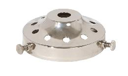 2-1/4" Fitter, Brass Lamp Shade Holder, 2-1/2" Outside Diameter, 7/8" tall, with Polished Nickel Finish