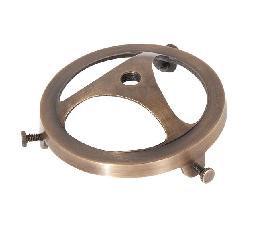 3-1/4" Fitter, Cast Brass Lamp Shade Holder, tap 1/8F center hole. Antique Brass Finish