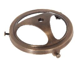 4" Fitter, Cast Brass Lamp Shade Holder, tap 1/8F center hole. Antique Brass Finish