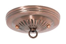 Steel Lighting Canopy Kit w/Antique Copper Finish, 5-1/8 Inch Diameter