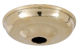 5-1/2 Inch Brass Ceiling Canopy, Choice of Unfinished or Polished & Lacquered Finish