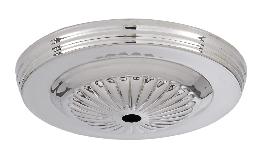 5-1/4 inch Diameter Brass Ceiling Canopy w/Embossed design, 7/16 inch diameter center hole. Nickel Plated Finish