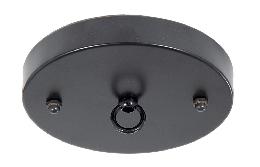 5 1/8" Steel Ceiling Canopy Kit with Cast Metal Loop - Satin Black Finish 