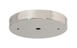 5-1/8 Inch Diameter Round Polished Nickel Finish Steel Canopy/Backplate