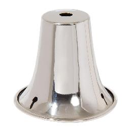 Brass Bead-Chain Lamp Shade Holder, 3" tall, Polished Nickel Finish