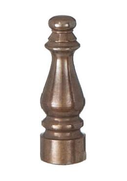 1 1/2" Column Style Brass Finial, Anitque