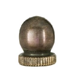 Small, Antique Bronze Knob Finial, 1/4-27F