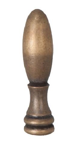 2" Oval Finial, Antique Brass