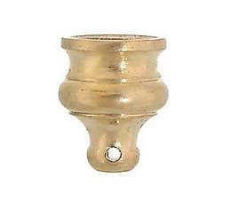 5/8" ht., Brass Knob w/Side Hole for hanging prism/crystal