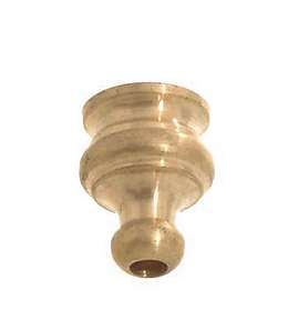 5/8" ht., Brass Knob w/Hole for #6 Bead Chain