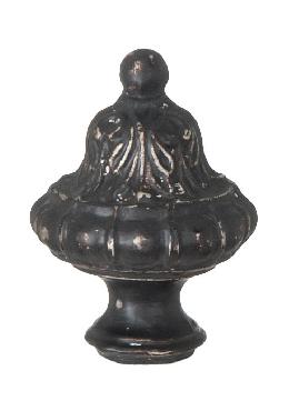Roman Style Large Lamp Finial, Bronze Color