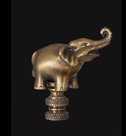 Brass Elephant Lamp Finial