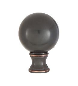 Smooth Ball Design, 32mm Solid Brass Finial, Oiled Bronze Finish