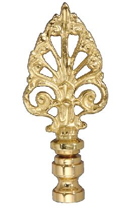 3 3/8" Brass Decorative Finial