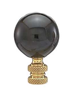 2" Black Ceramic Ball Finial