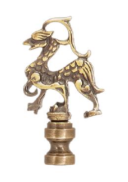 2 11/16" Finial Antique Brass Oriental Finial