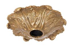 5" Diameter Antique Brass Finish Cast Brass Decorative Lamp Canopy