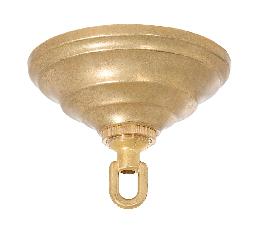 4-11/16" Diameter Unfinished Brass Die Cast Lamp Canopy with Hardware Kit