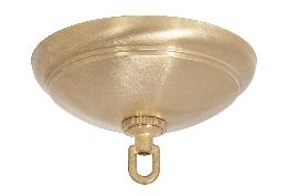 6-1/4" Diameter Unfinished Brass Die Cast Canopy with Hardware Set