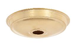 6-1/4" Diameter Unfinished Flat Dome Shaped Brass Canopy