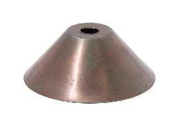 15/16" Tall Cone Shaped Unfinished Steel Stamped Brass Cup