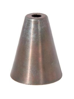 2.4" Tall, Cone Stamped Steel Socket Cup for Candelabra Sockets, Unfinished