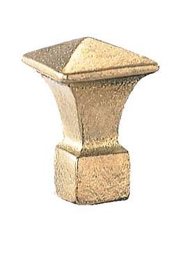 1 1/2" ht., Brass Mission Style Finial, Tap 1/8F