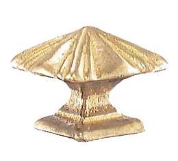 1 1/8" ht., Brass Mission Style Finial, Tap 1/8F