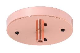 5-1/4" Dia. Polished Copper Stamped Steel Single Port Canopy w/Hardware Kit