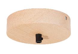 5-3/8" Dia. Round Unfinished Beech Wood Canopy With 7/16" Center Hole & Hardware Kit