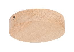 5 3/8" Dia. Round Unfinished Beech Wood Canopy With No Center Hole & Side Mounting Hardware Kit