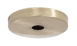 5-1/8" Dia. Antique Brass Steel Canopy, Rolled Bottom Edge