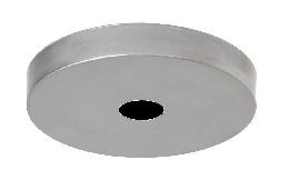 5-1/8" Dia. Unfinished Steel Ceiling Lamp Canopy With Rolled Bottom Edge