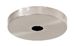 5-1/8" Dia. Satin Nickel Finish Steel Ceiling Lamp Canopy With Rolled Bottom Edge