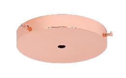 4 7/8" Dia. Side Mount Polished Copper Steel Canopy, Interior Hardware