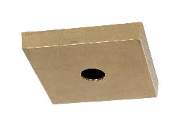 5" Square Unfinished Heavy Die Cast Brass Canopy, No Bar Holes