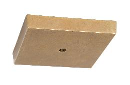 5" Dia. Square Top Quality Die Cast Brass Canopy or Backplate, 1/8 IP Slip, Unfinished