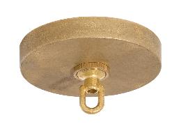 5" Dia. Top Quality Unfinished Die Cast Brass Modern Canopy With Screw Collar Loop & Ceiling Hardware