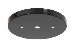 5-1/4" Diameter Glossy Black Finish Steel Canopy, 1/8 IP