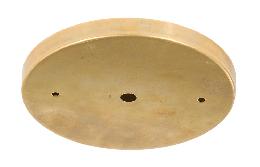5-1/4" Thin Brass Ceiling Canopy or Back Plate with 1/8IP slip center hole - Unfinished Brass 