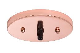 5-1/4" Dia. Polished Copper Finish Steel Canopy with Hardware Kit and Grip Bushing