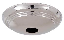 Nickel Plated Finish Brass Dome Shape Canopy, 5-1/4 Inch Diameter