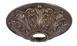Antique Bronze Finish Cast Brass Screw Collar Canopy