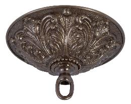 Antique Bronze Finish Cast Brass Screw Collar Canopy Kit