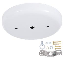 5 1/4 Inch Steel Canopy Kit with White Finish